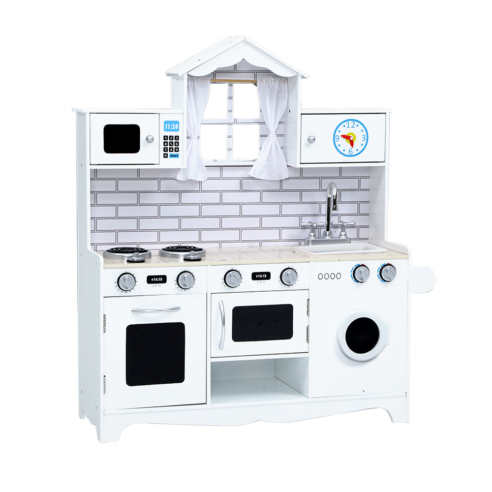 Wooden Toy Kitchen White - Play Kitchen