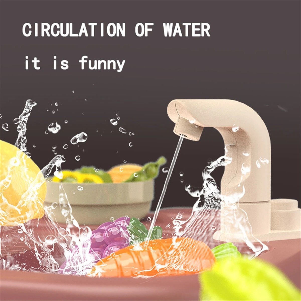 Colorful Plastic Children's Play Kitchen - Play Kitchen