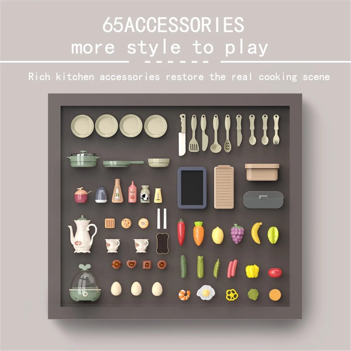 Colorful Plastic Children's Play Kitchen - Play Kitchen