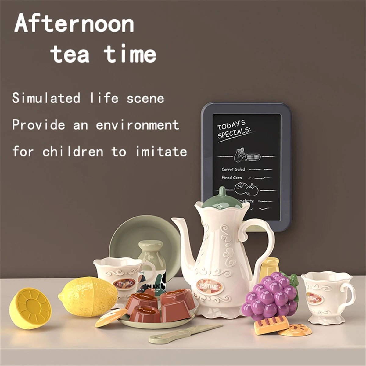 Colorful Plastic Children's Play Kitchen - Play Kitchen