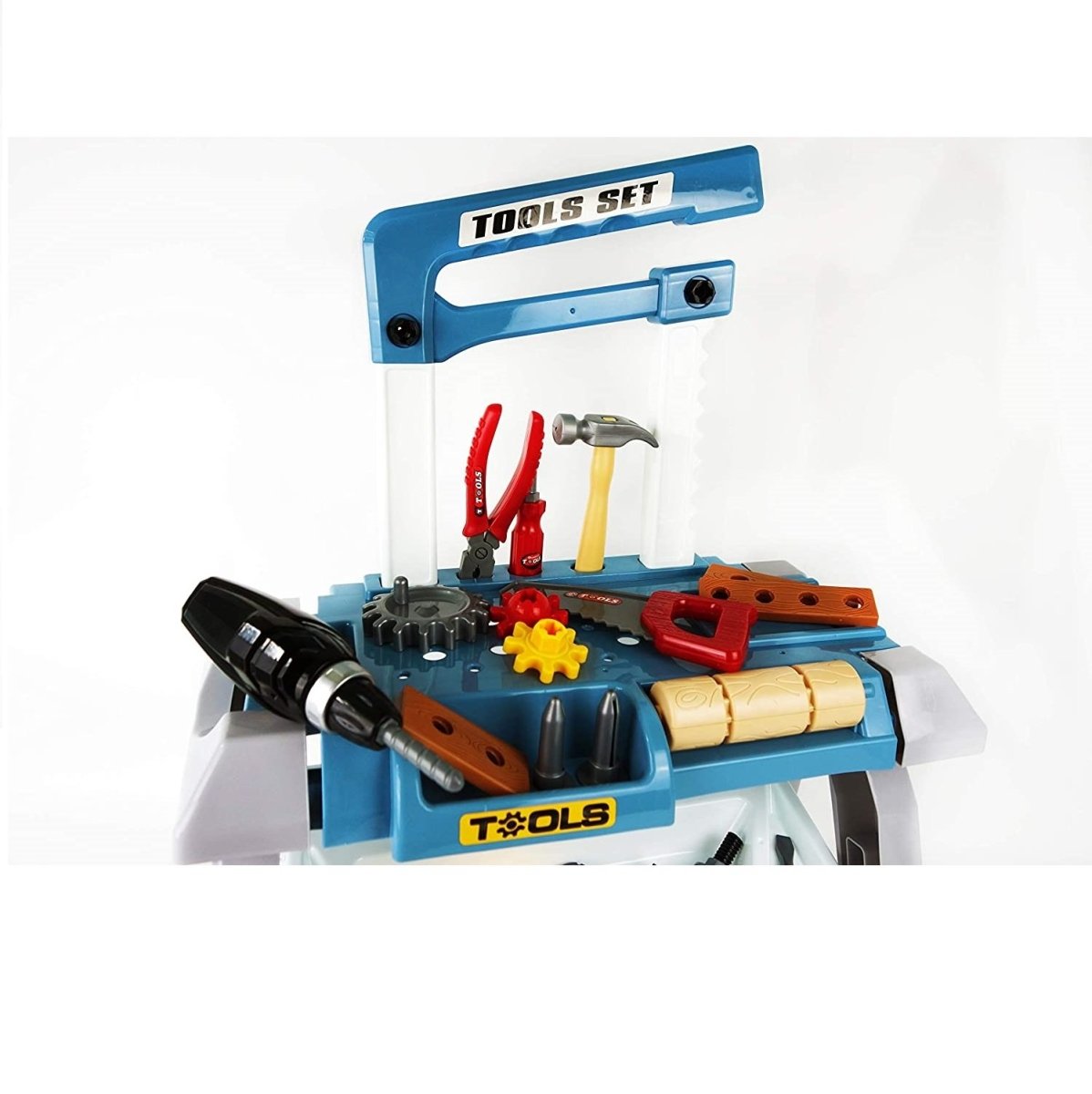Toy Power Tools Workbench with 43pcs DIY Toys - Play Kitchen