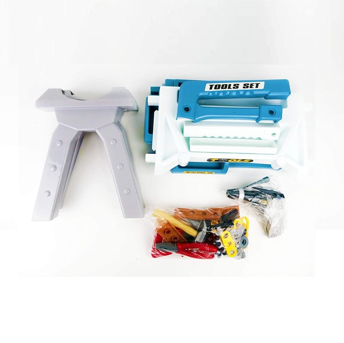 Toy Power Tools Workbench with 43pcs DIY Toys - Play Kitchen