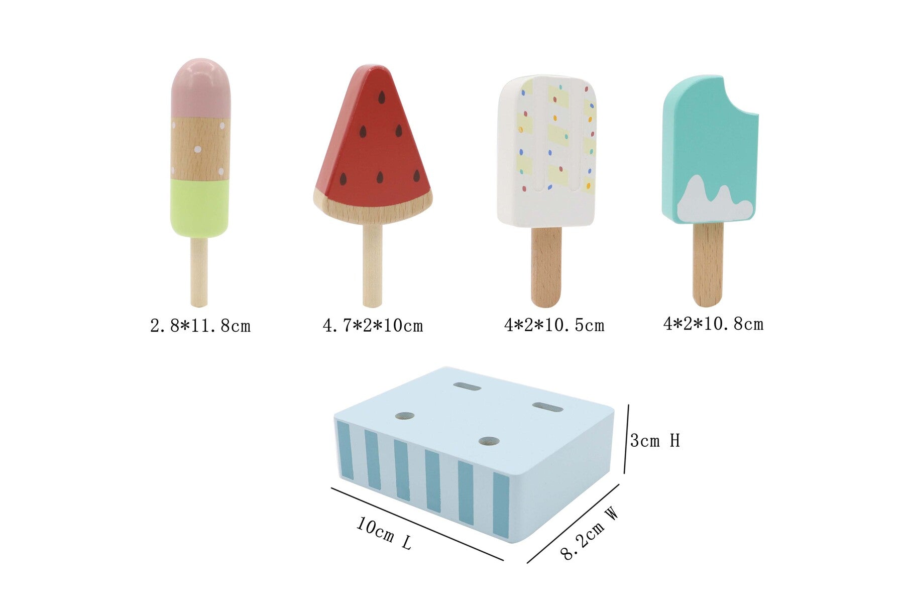 Wooden Ice Cream Set Toy Icy Poles - Play Kitchen